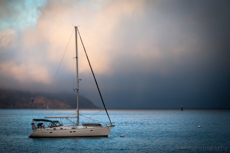 When the fog is closing in, there’s no time to dawdle. You’ve got to find your way to the marina bar, pronto.